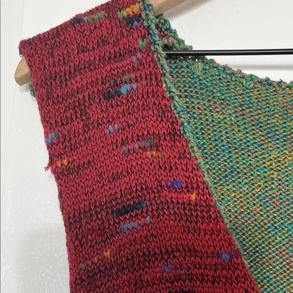 Hand Crafted Multicolor Knit Women's Cardigan Vest - Picture 6 of 12